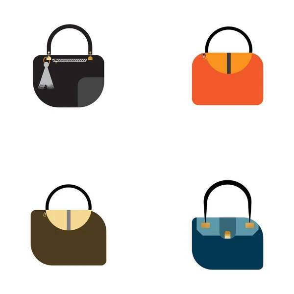 Woman Bag Icon Vector Background — стоковый вектор