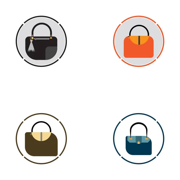 Woman Bag Icon Vector Background — стоковый вектор