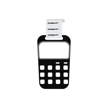 Kredi kartı makinesi. Para için ATM. Ödeme terminali illüstrasyonu