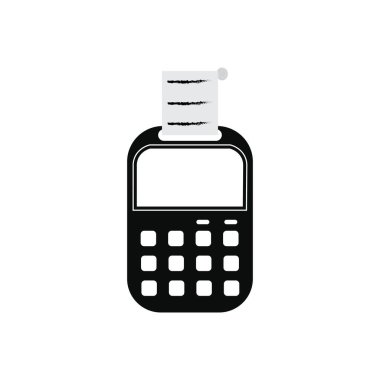 Kredi kartı makinesi. Para için ATM. Ödeme terminali illüstrasyonu