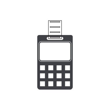 Kredi kartı makinesi. Para için ATM. Ödeme terminali illüstrasyonu