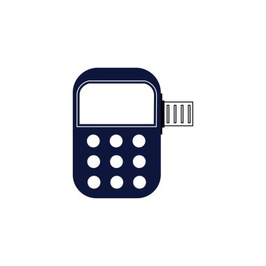 Kredi kartı makinesi. Para için ATM. Ödeme terminali illüstrasyonu