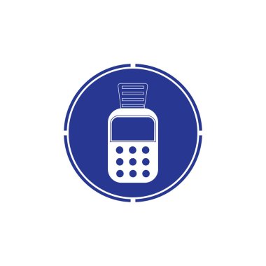 Kredi kartı makinesi. Para için ATM. Ödeme terminali illüstrasyonu