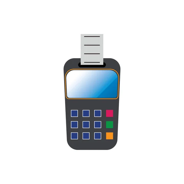 Credit Card Machine Atm Money Payment Terminal Illustration — стоковый вектор