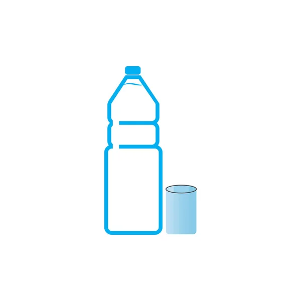 Plastic Bottle Glass Vector Icon — Vector de stock