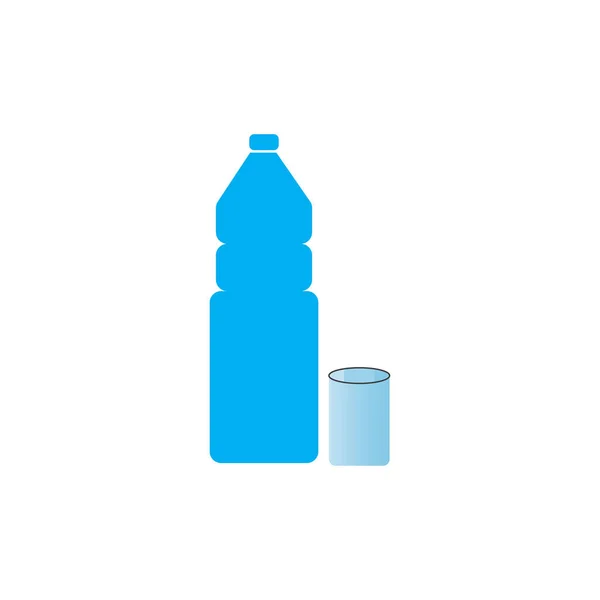 Plastic Bottle Glass Vector Icon — Vector de stock