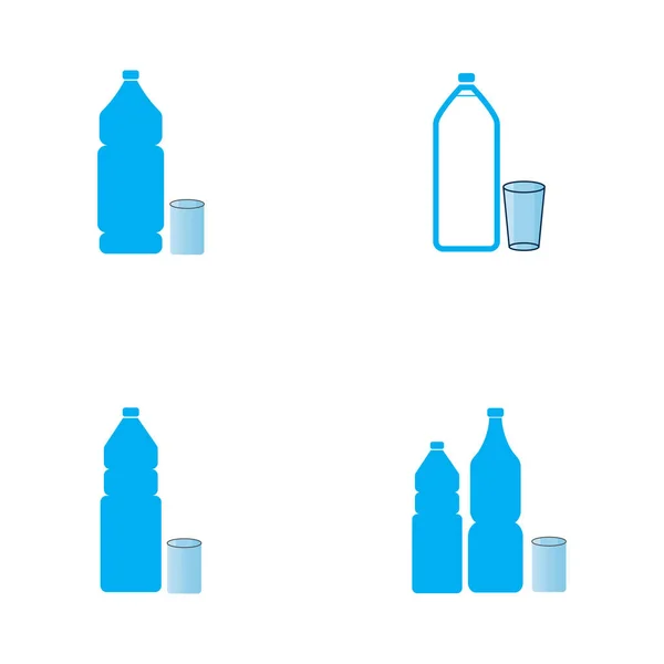 Plastic Bottle Glass Vector Icon — Stockvector