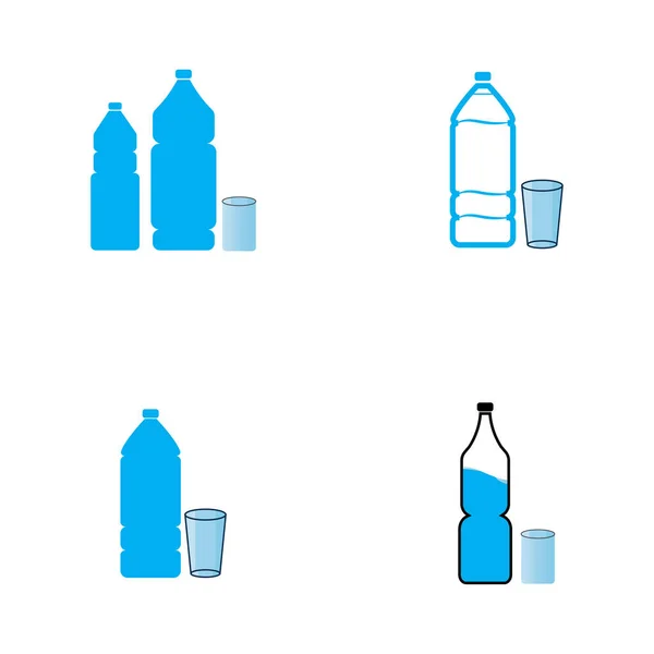 Plastic Bottle Glass Vector Icon — Stockvector