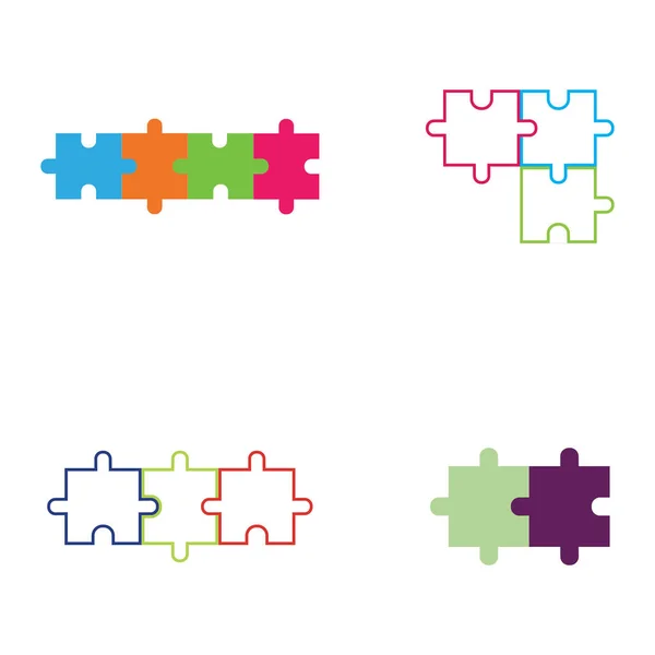 Puzzle Vector Icon Illustration Background — Stock Vector