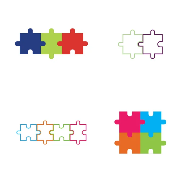 Puzzle Vector Icono Ilustración Fondo — Vector de stock
