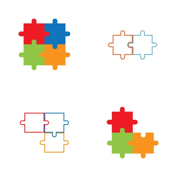 Puzzle Vector Icon Illustration Background — Vetor de Stock