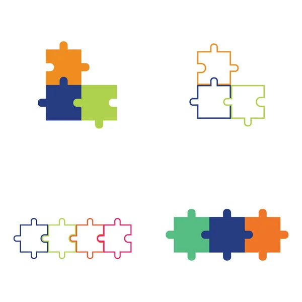 Puzzle Vector Icon Illustration Background — Stock Vector