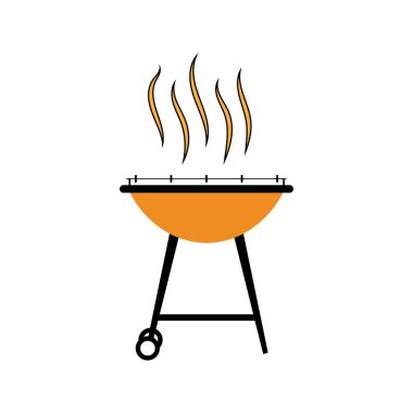 Barbekü ikonu vektör illüstrasyonu