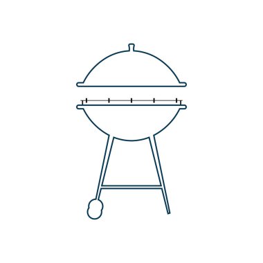 Barbekü ikonu vektör illüstrasyonu