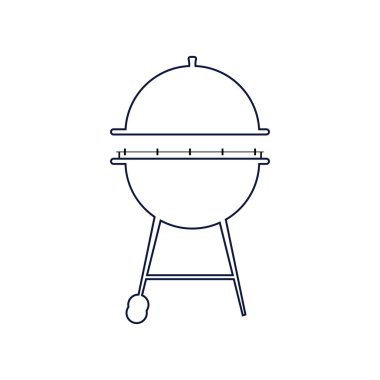 Barbekü ikonu vektör illüstrasyonu