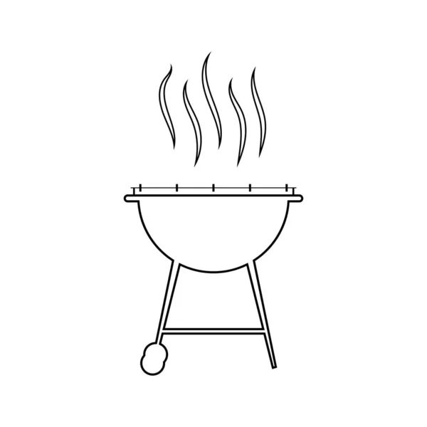 Grill Symbol Vektor Illustration — Stockvektor