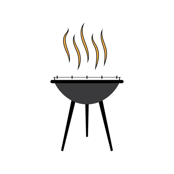 Icono Barbacoa Vector Ilustración — Archivo Imágenes Vectoriales