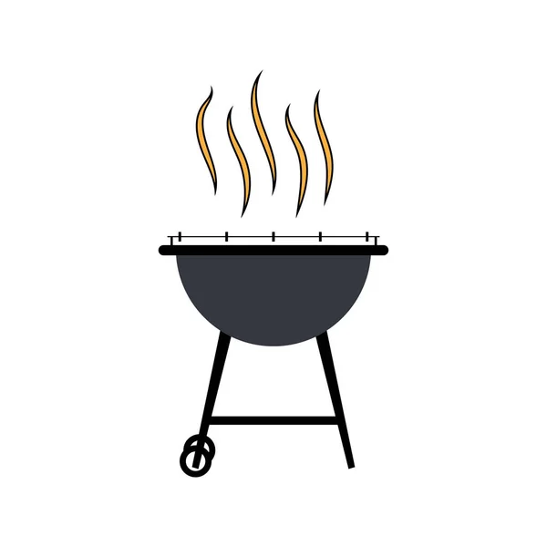 Barbekü ikonu vektör illüstrasyonu