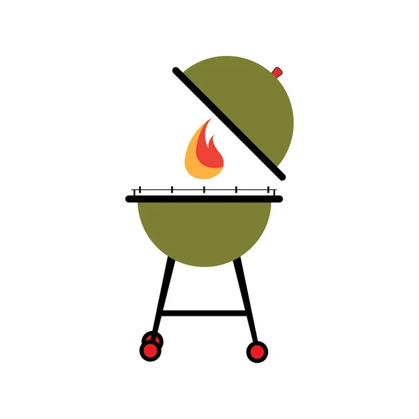 Barbecue Ikon Vektor Illusztráció — Stock Vector