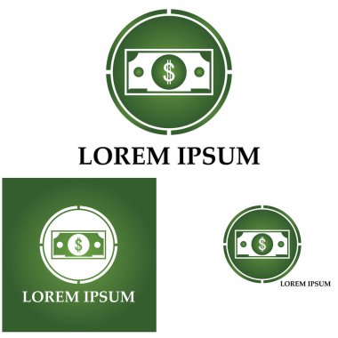 Dolar vektörü simgesi arkaplan şablonu çizimi