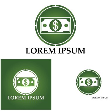 Dolar vektörü simgesi arkaplan şablonu çizimi