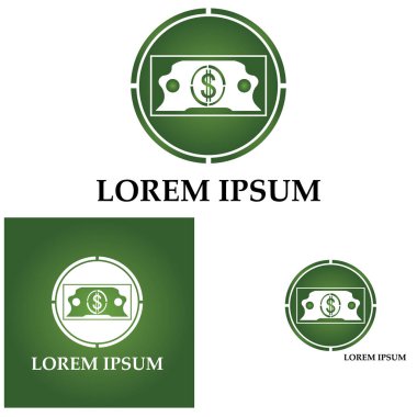 Dolar vektörü simgesi arkaplan şablonu çizimi