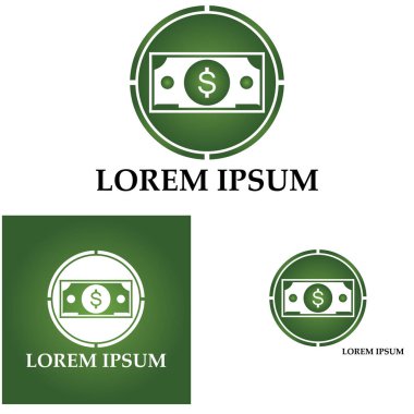 Dolar vektörü simgesi arkaplan şablonu çizimi