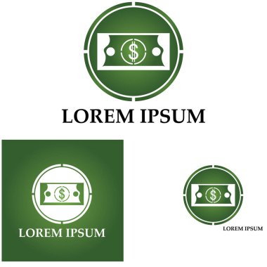 Dolar vektörü simgesi arkaplan şablonu çizimi