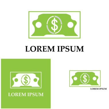 Dolar vektörü simgesi arkaplan şablonu çizimi