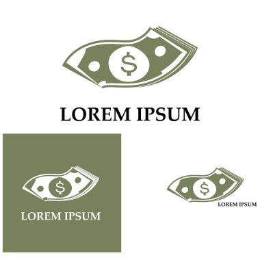 Dolar vektörü simgesi arkaplan şablonu çizimi