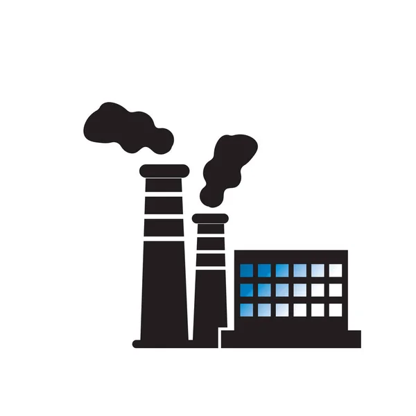 Factory Building Icons Vector — Stockvektor