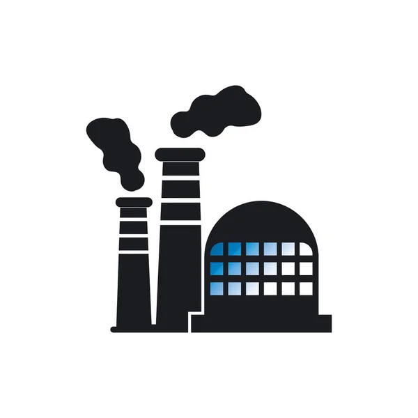 Factory Building Icons Vector — Vettoriale Stock