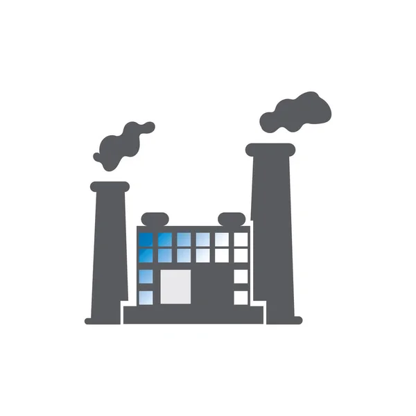 Factory Building Icons Vector — Stock Vector