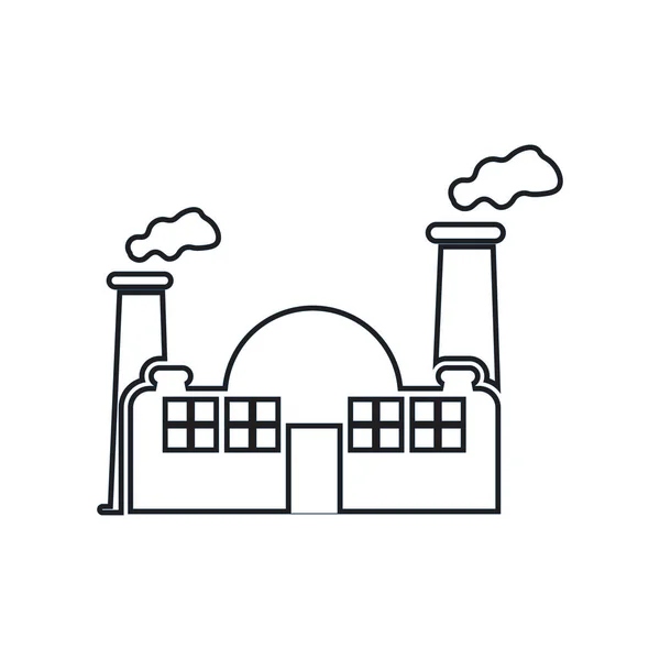 Factory Building Icons Vector — Vettoriale Stock