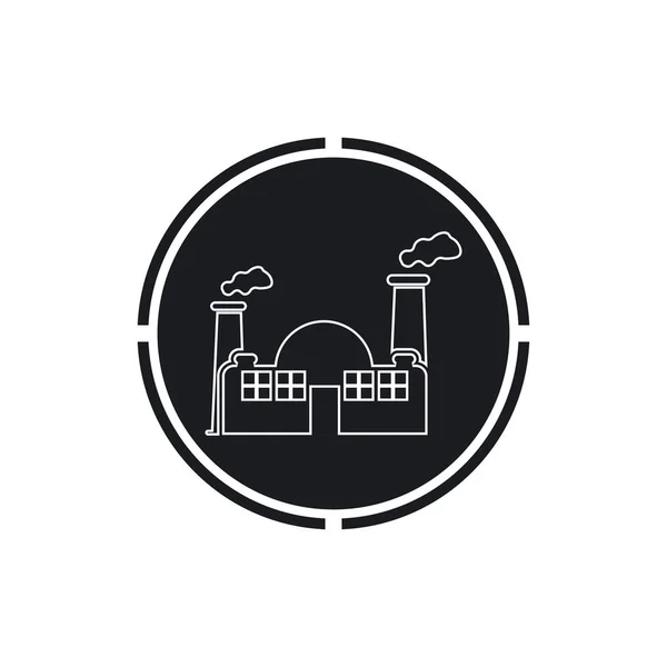 Factory Building Icons Vector — Stockvektor