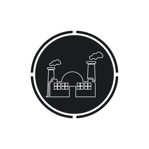 Factory Building Icons Vector — Wektor stockowy