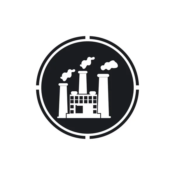 Factory Building Icons Vector — Vetor de Stock