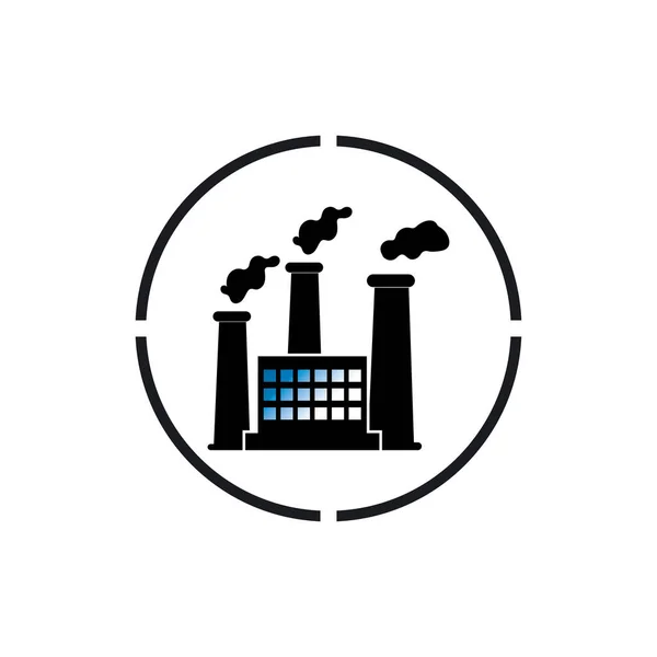 Factory Building Icons Vector — Archivo Imágenes Vectoriales