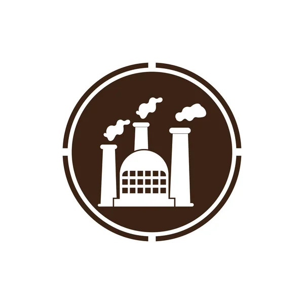 Factory Building Icons Vector — Vetor de Stock