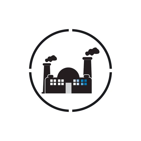 Factory Building Icons Vector — ストックベクタ
