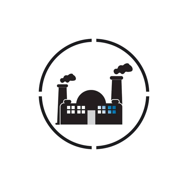 Factory Building Icons Vector — Archivo Imágenes Vectoriales