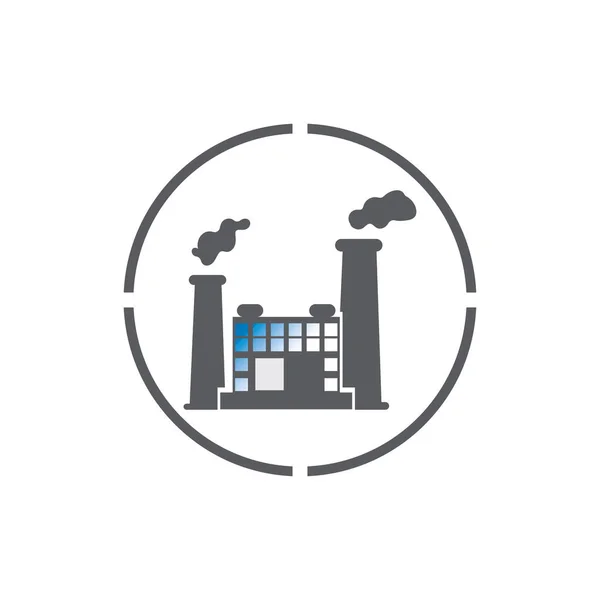 Factory Building Icons Vector — Stock Vector