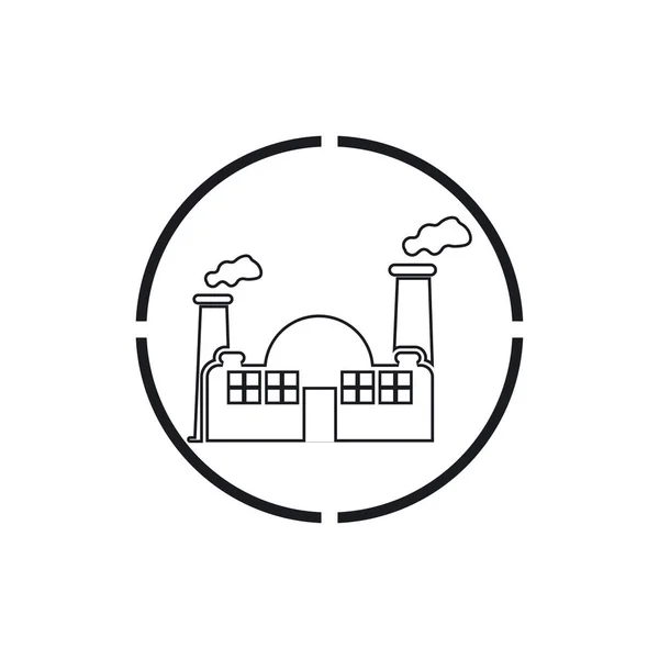 Factory Building Icons Vector — Vettoriale Stock