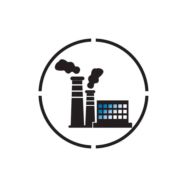 Factory Building Icons Vector — Vector de stock