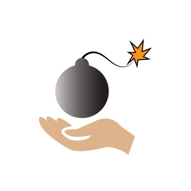 patlama simgesi vektörü tutuluyor