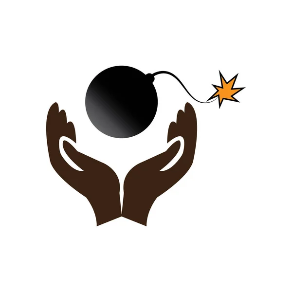 holding boom icon vector