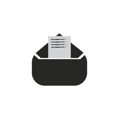 E-posta sembolü vektörü. E- posta satırı simgesi