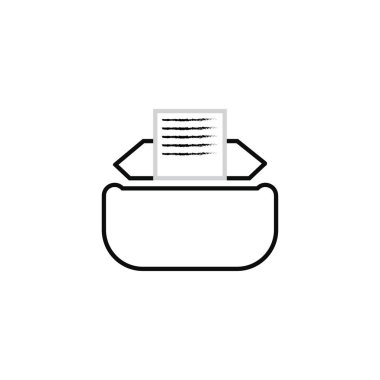 E-posta sembolü vektörü. E- posta satırı simgesi