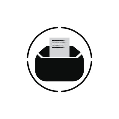 E-posta sembolü vektörü. E- posta satırı simgesi