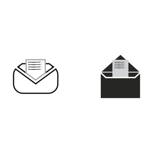 Mail Symbole Vecteur Icône Ligne Courrier — Image vectorielle